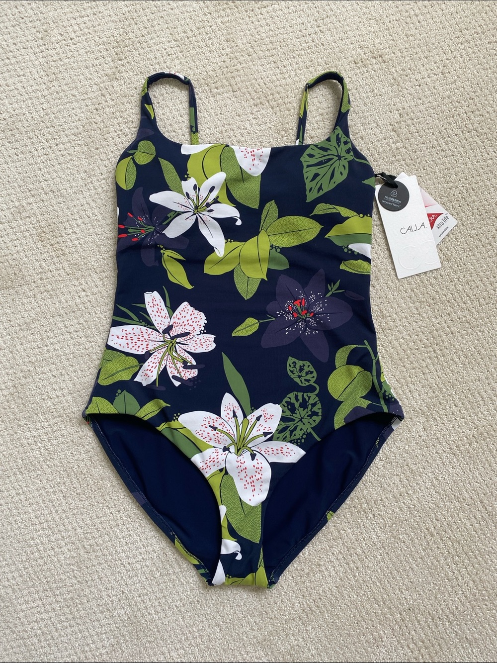 Calia Navy Floral One-Piece Swimsuit